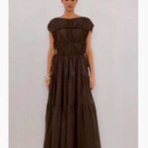 DISSH Flynn Brown Tiered Maxi Dress - Size 6